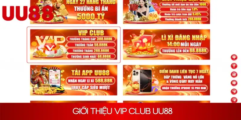 Giới thiệu tổng quan về chương trình VIP Club tại UU88