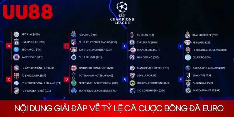 Nội dung giải đáp về tỷ lệ cá cược bóng đá Euro